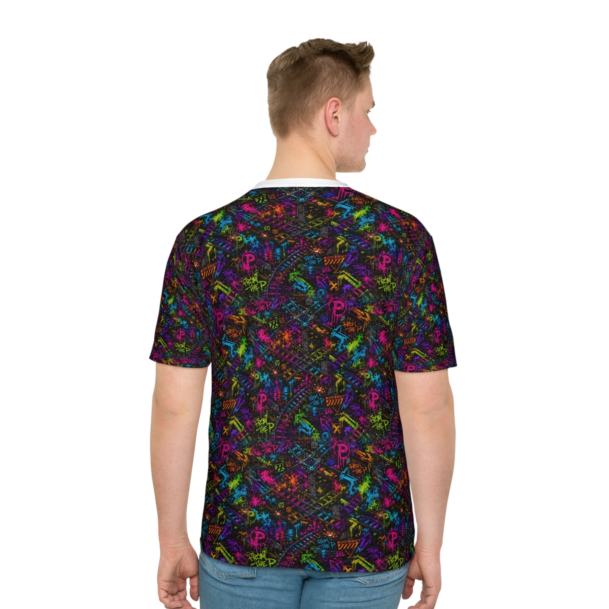 From The P Graffiti All-Over Print Tee – Multicolor