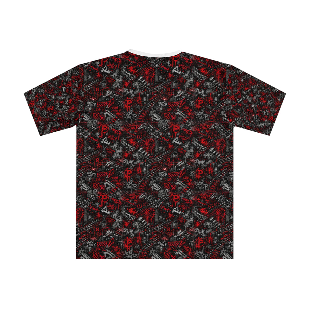 From The P Graffiti All-Over Print Tee – Red