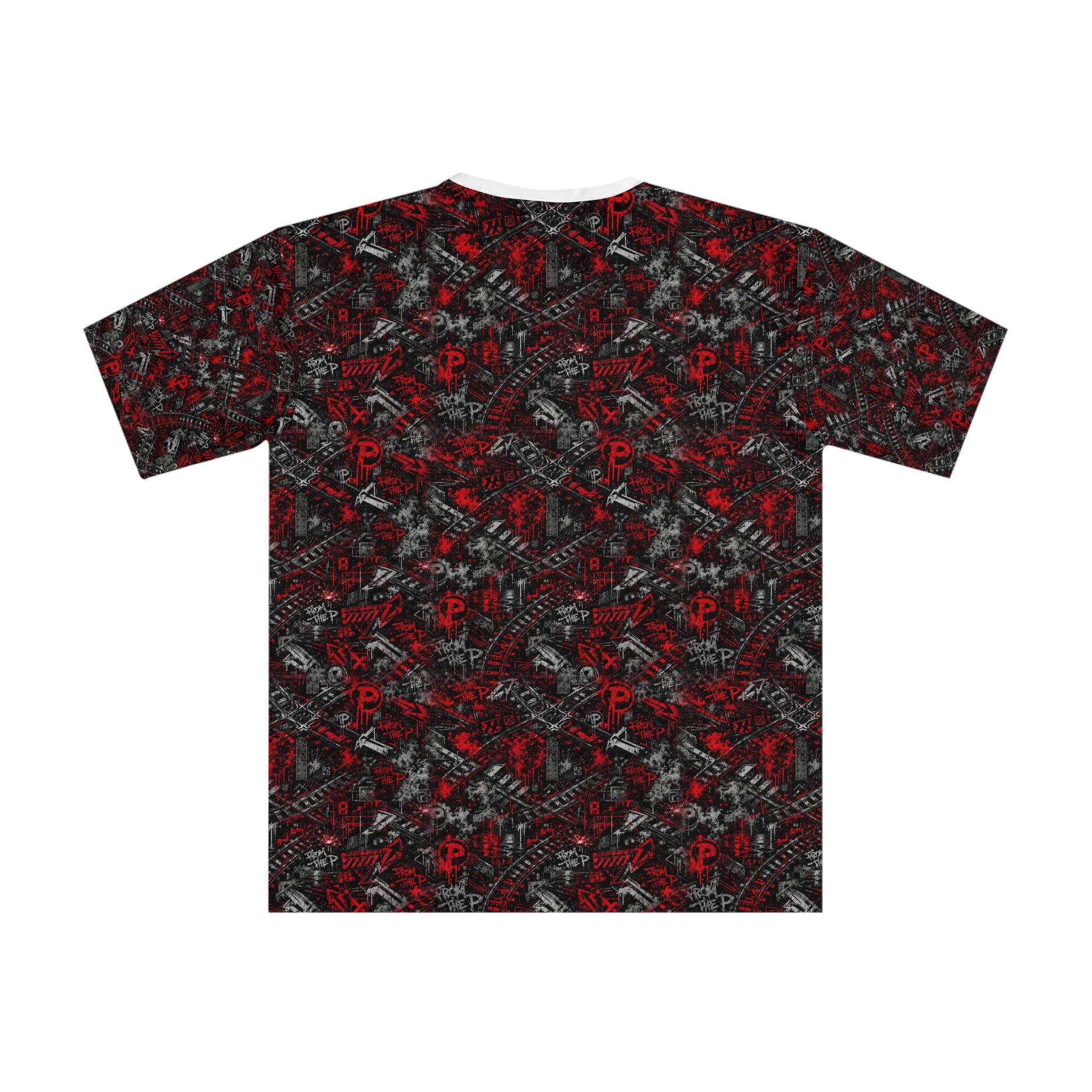 From The P Graffiti All-Over Print Tee – Red