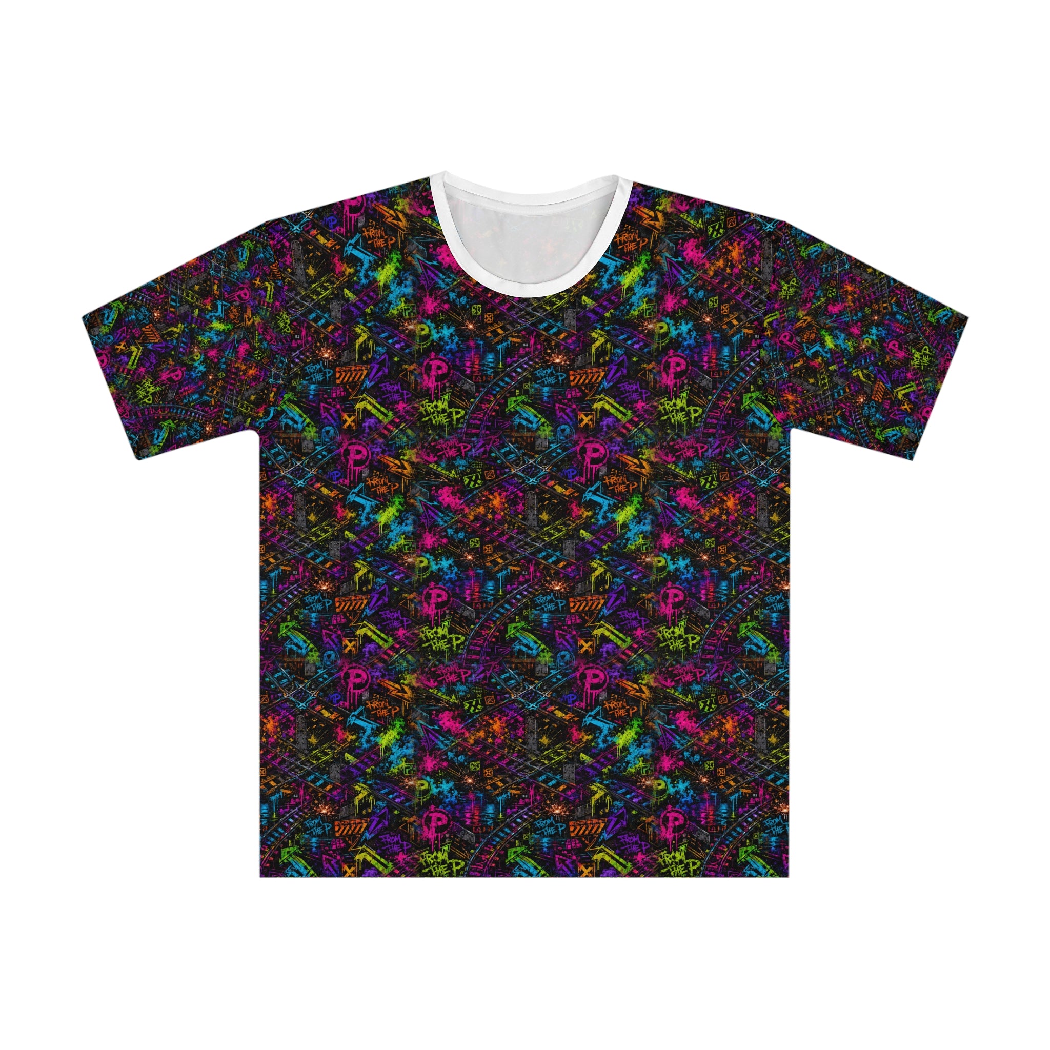 From The P Graffiti All-Over Print Tee – Multicolor