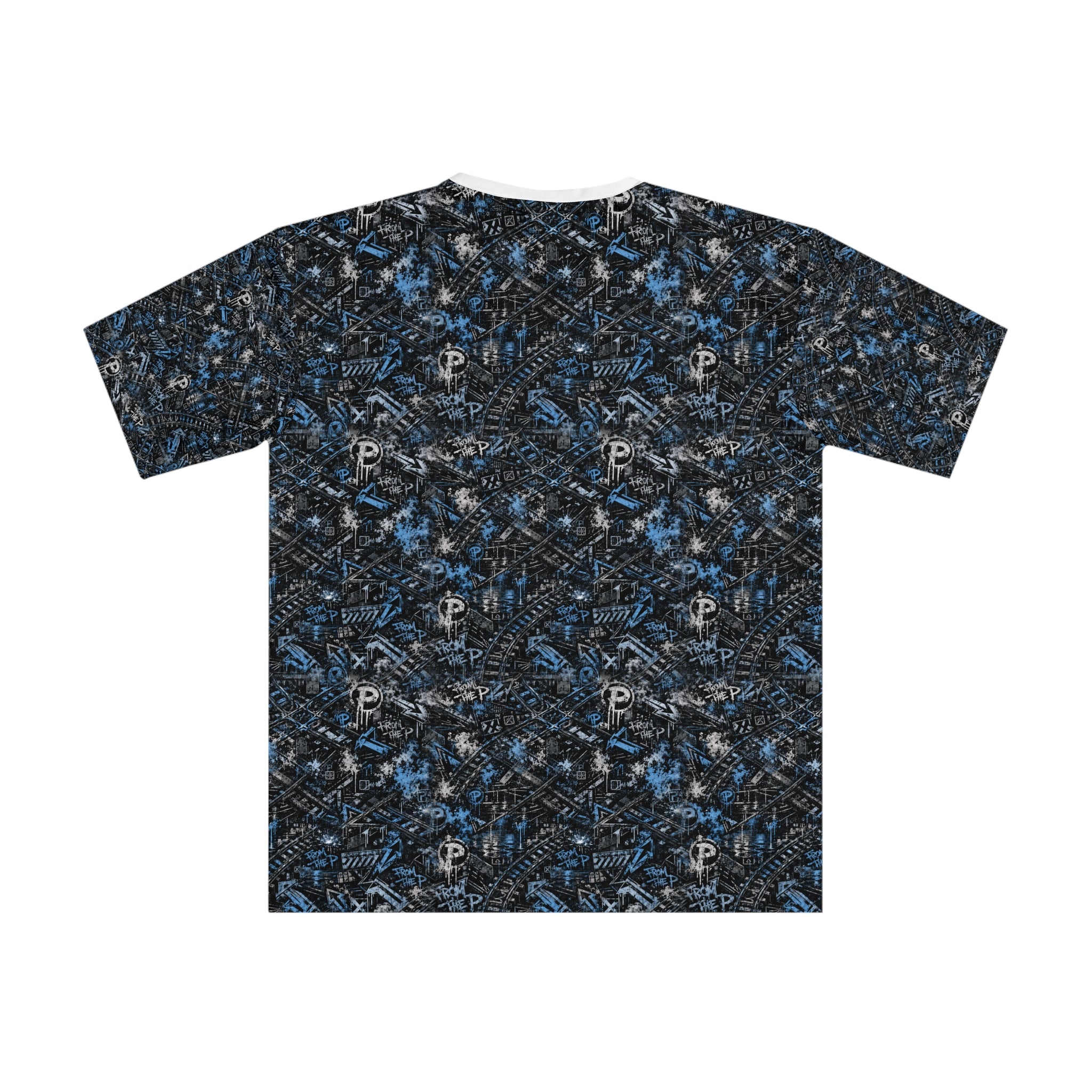 From The P Graffiti All-Over Print Tee – Blue