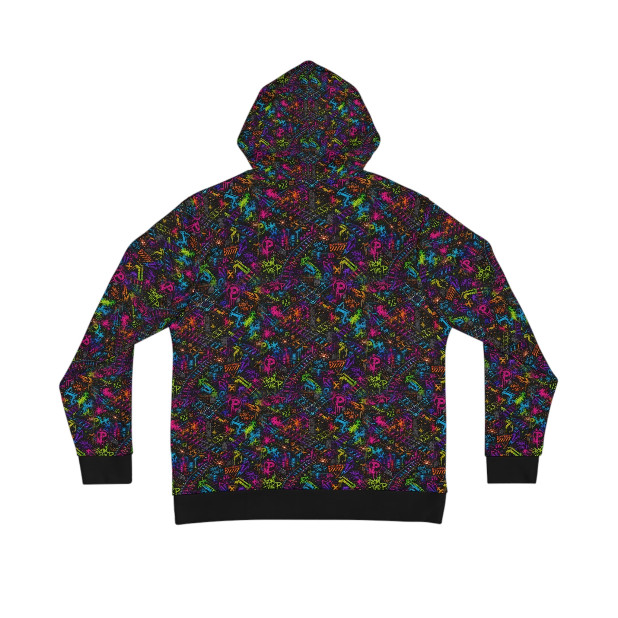 From The P Graffiti All-Over Print Hoodie – Multicolor (Black Trim)