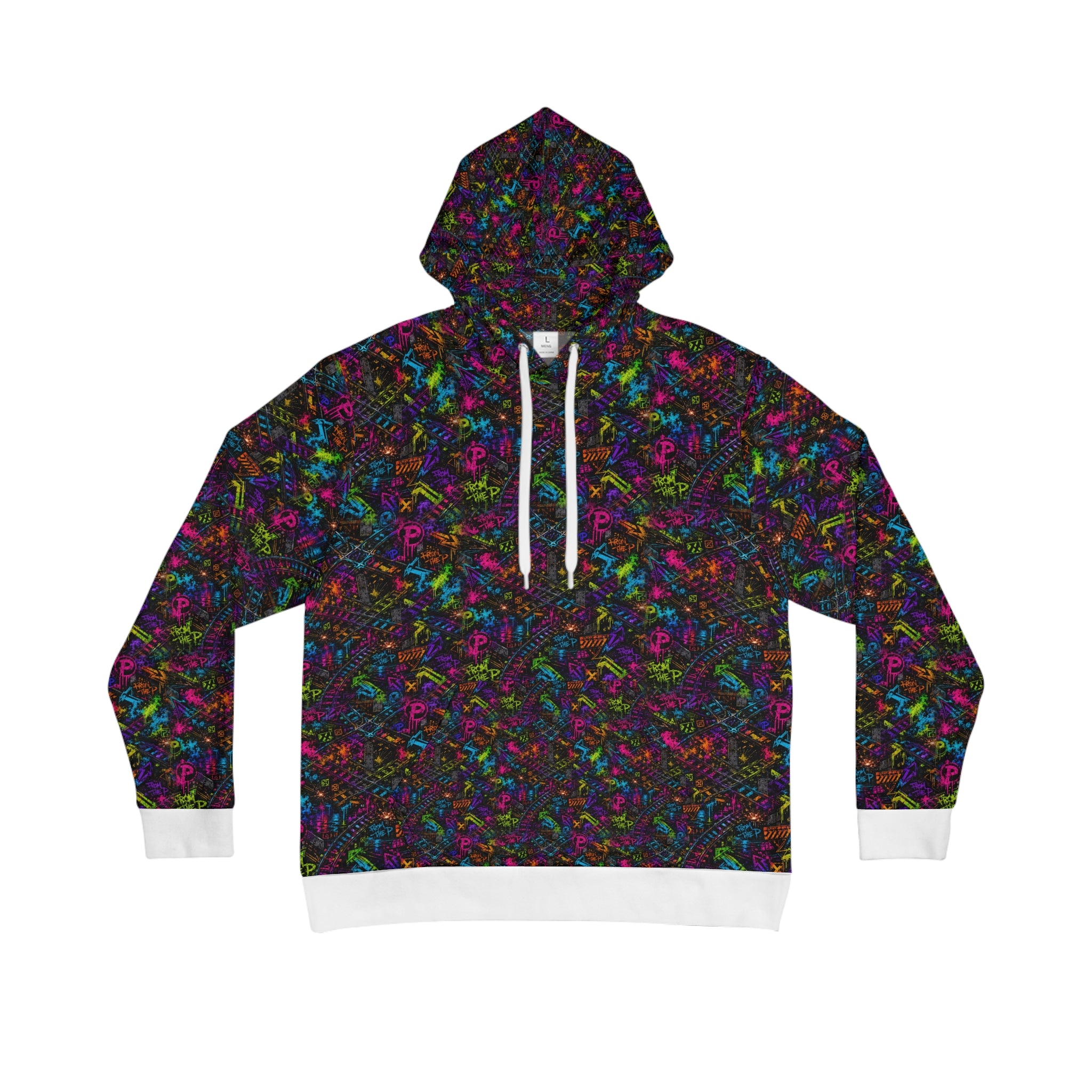 From The P Graffiti All-Over Print Hoodie – Multicolor (White Trim)