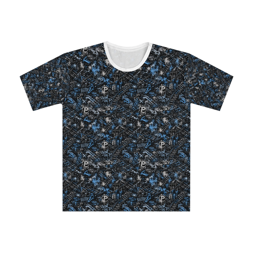 From The P Graffiti All-Over Print Tee – Blue