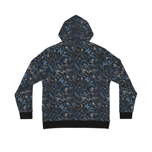 From The P Graffiti All-Over Print Hoodie – Blue (Black Trim)