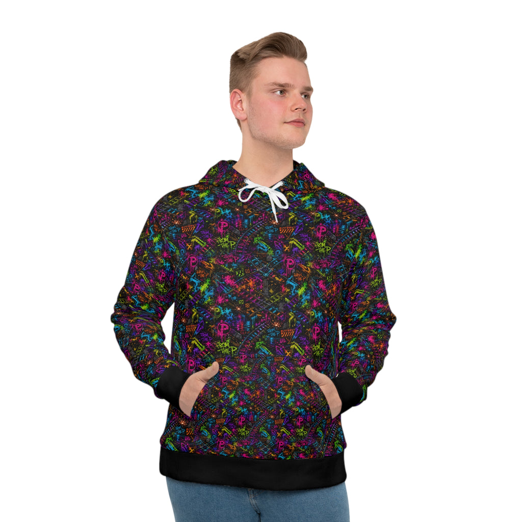 From The P Graffiti All-Over Print Hoodie – Multicolor (Black Trim)
