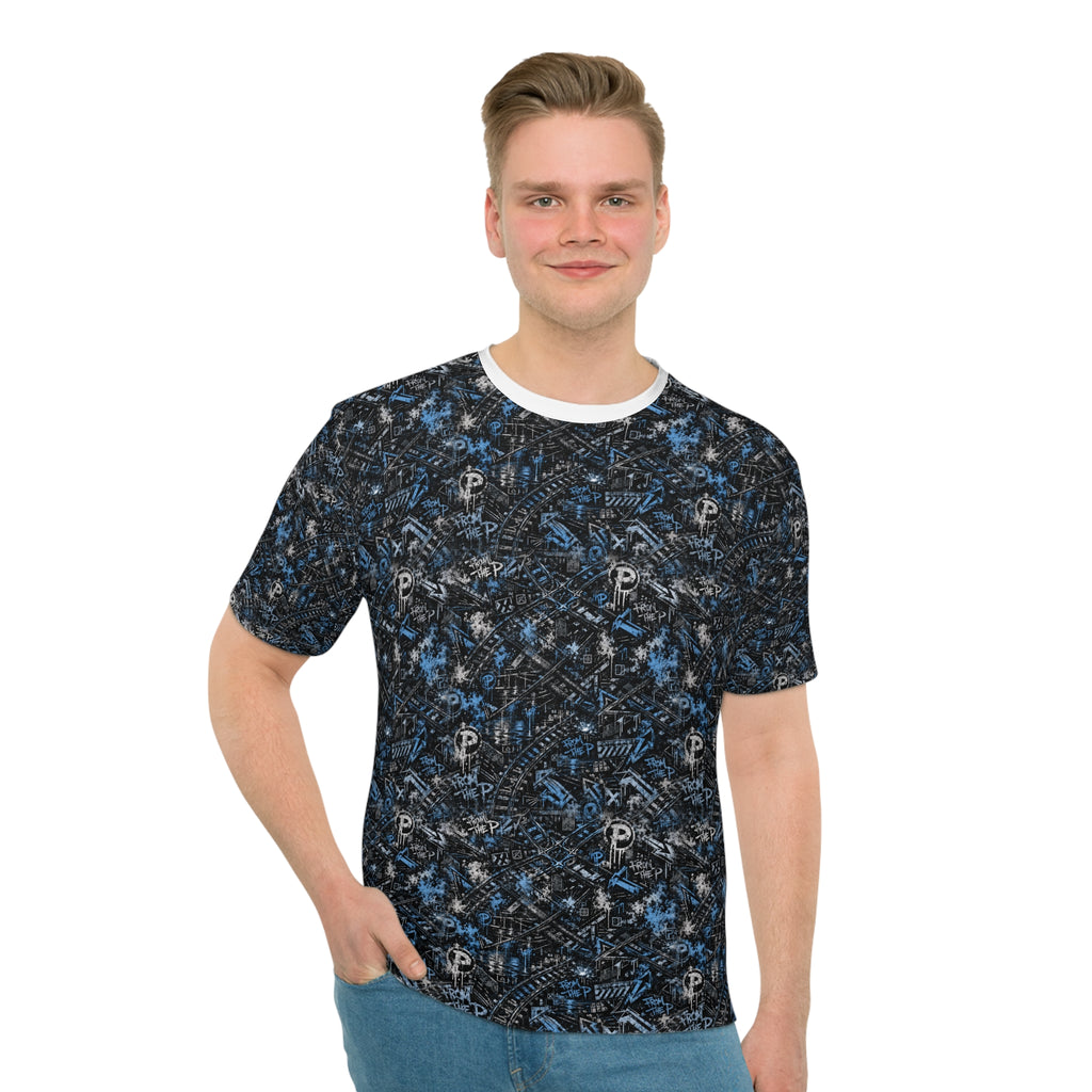 From The P Graffiti All-Over Print Tee – Blue