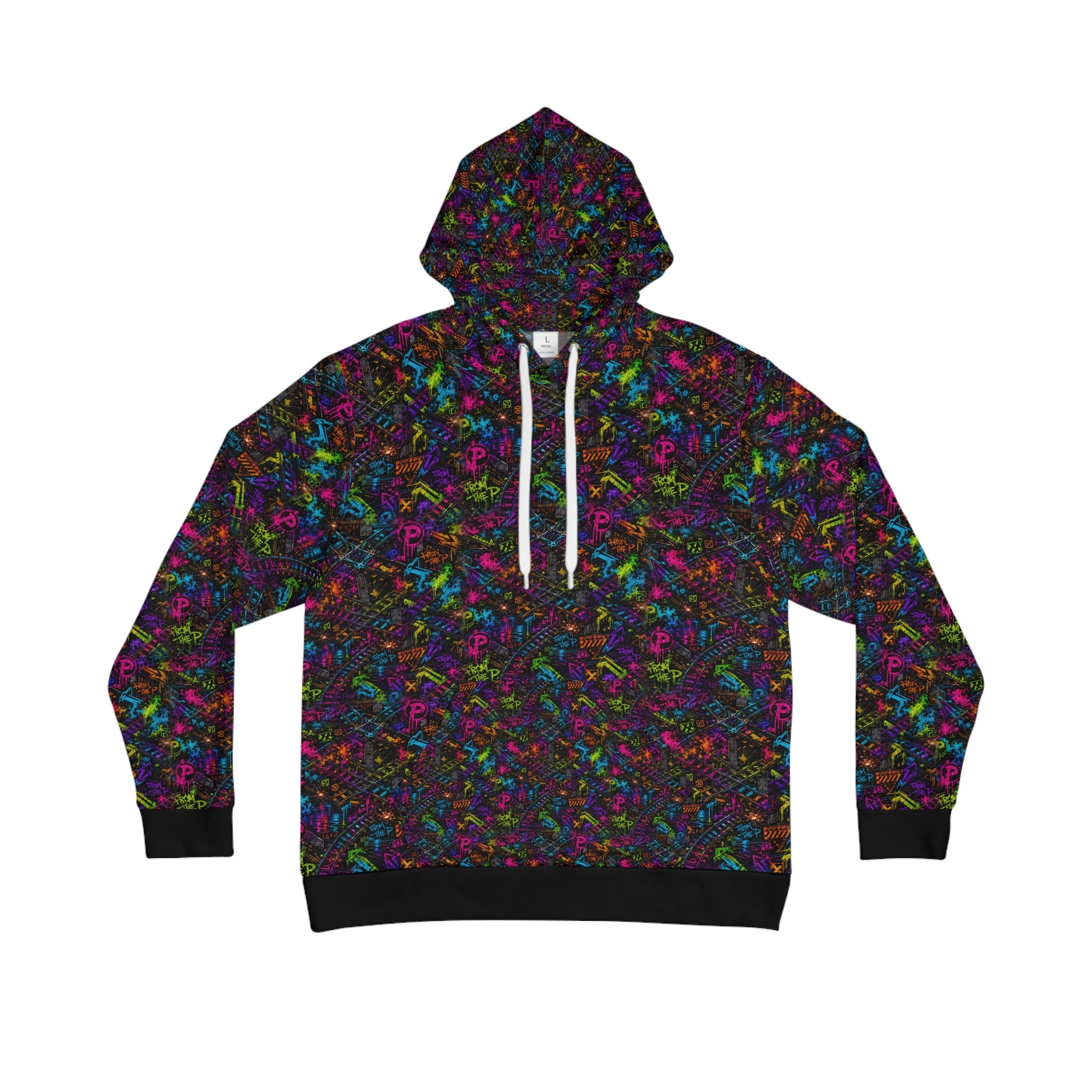 From The P Graffiti All-Over Print Hoodie – Multicolor (Black Trim)