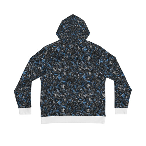 From The P Graffiti All-Over Print Hoodie – Blue (White Trim)